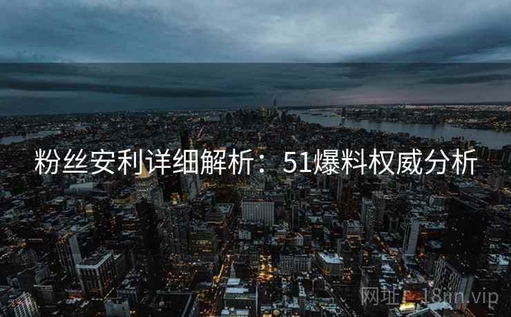 粉丝安利详细解析：51爆料权威分析